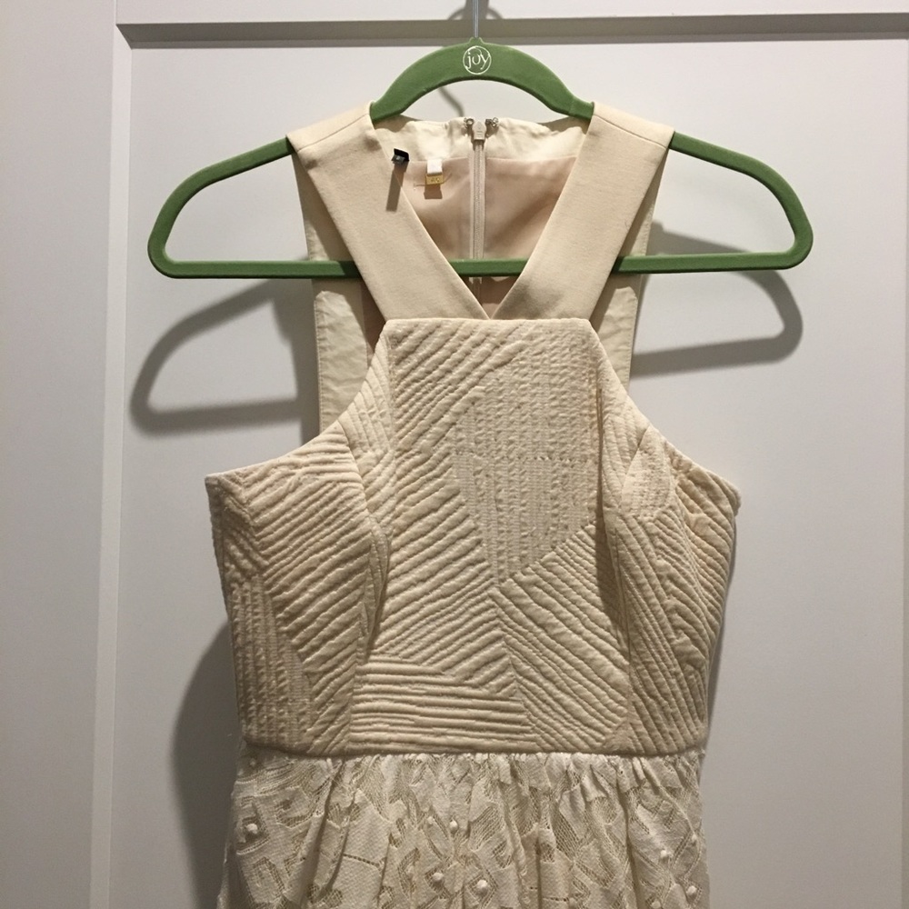 Anthropologie 4c collective cream dress